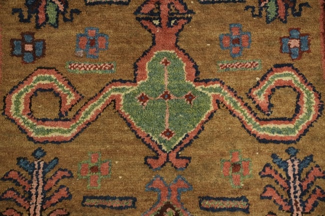 Pre-1900 Antique Heriz Bakhshayesh Persian Runner Wool Rug 3x15 - 7