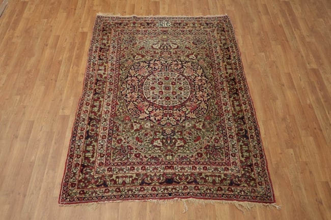 Antique Kerman Ravar Persian Rug 4x6 - 5