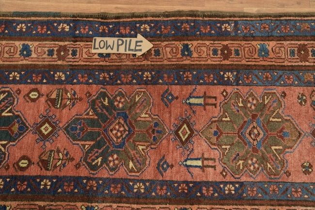 Antique Heriz Bakhshayesh Persian Runner Rug Terracotta 3x11 fft - 12