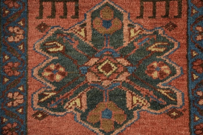 Antique Heriz Bakhshayesh Persian Runner Rug Terracotta 3x11 fft - 7