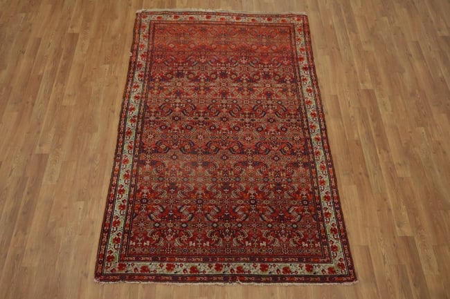 Pre-1900 Antique Malayer Persian Wool Rug 4x7 - 2
