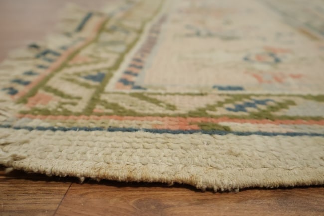 Pre-1900 Antique Oushak Turkish Wool Area Rug 7'x9' - 16