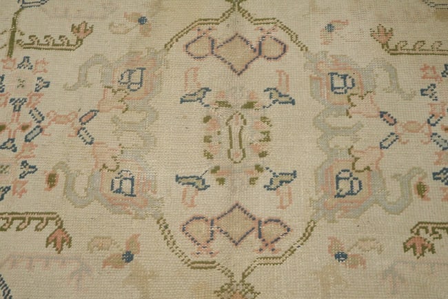Pre-1900 Antique Oushak Turkish Wool Area Rug 7'x9' - 7