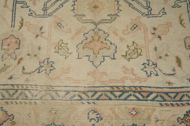 Pre-1900 Antique Oushak Turkish Wool Area Rug 7'x9' - 8
