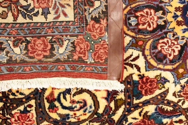 Vintage Cream Floral 3X5 Bidjar Halvaei Persian Rug - 13