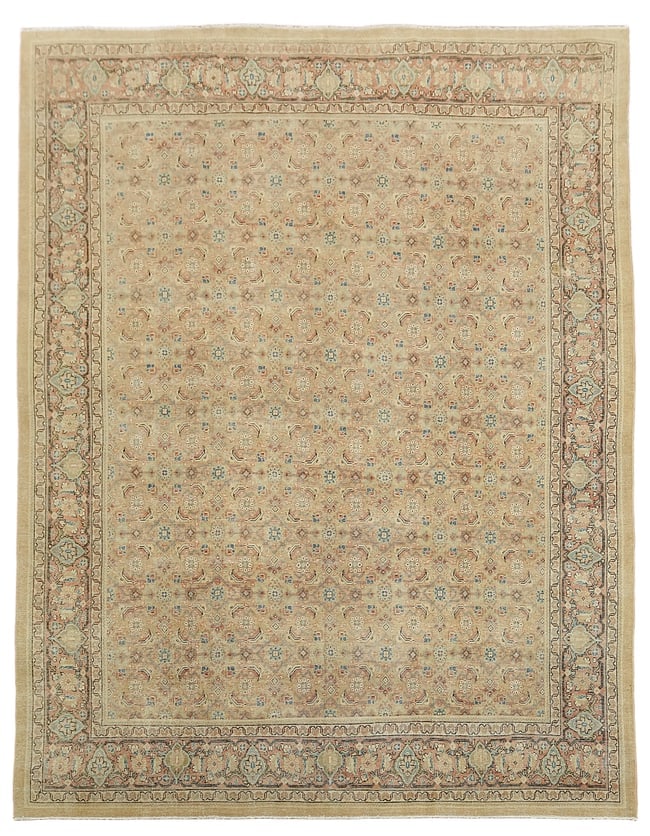 Antique Vegetable Dye Sultanabad Persian Area Rug 10x13 (1 of 17)