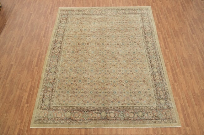 Antique Vegetable Dye Sultanabad Persian Area Rug 10x13 - 5