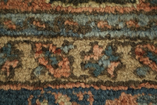 Pre-1900 Antique Heriz Serapi Persian Wool Area Rug 9x12 - 11