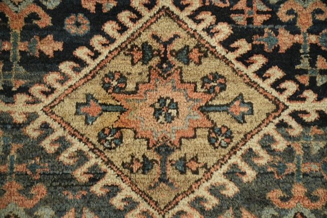 Pre-1900 Antique Heriz Serapi Persian Wool Area Rug 9x12 - 7