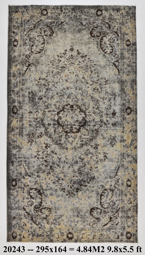 5'4'' x 9'8'' Handmade Vintage Wool Rug - 20243 (1 of 20)