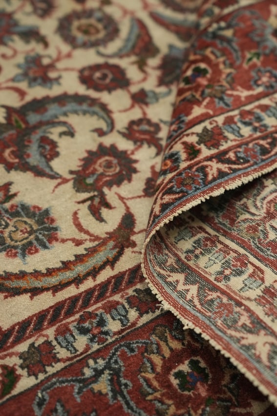 Fine Pre-1900 Antique Isfahan Persian Wool Rug 4x5 - 12