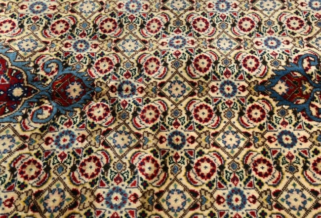 Vintage Cream Floral 3'4X9'6 Mood Persian Runner Rug - 7