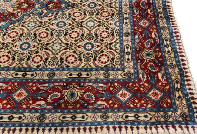 Vintage Cream Floral 3'4X9'6 Mood Persian Runner Rug - 9