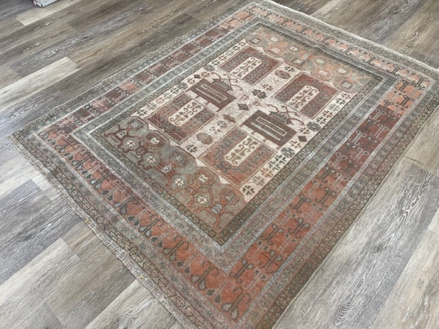 Antique Turkish Village Rug-5369 - 6