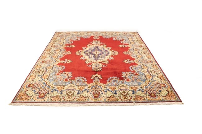 Vintage Floral Classic Red 10X13 Tabriz Persian Rug - 3