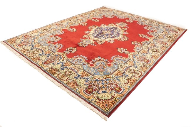 Vintage Floral Classic Red 10X13 Tabriz Persian Rug - 4