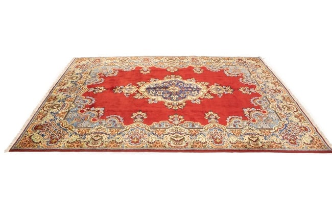 Vintage Floral Classic Red 10X13 Tabriz Persian Rug - 5