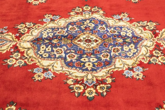 Vintage Floral Classic Red 10X13 Tabriz Persian Rug - 9