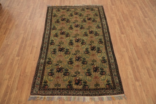 Super Fine Quality Pre-1900 Antique Senneh Persian Wool Rug 5x7 - 5