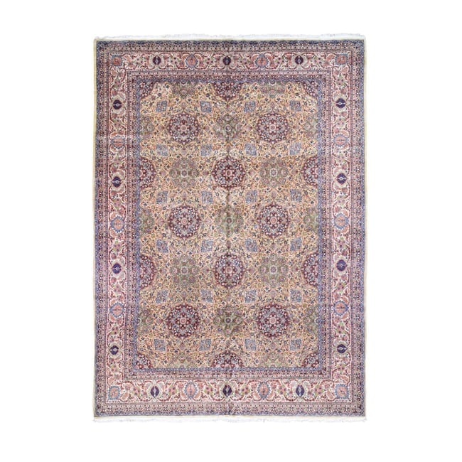 Yellow, Antique Persian Sherkat, Hand Knotted Pure Wool Oversized Rug: Title: Yellow, Antique Persian Sherkat, Hand Knotted Pure Wool Oversized Rug Description:This is a truly genuine one-of-a-kind. It has been Knotted for months and months in the centuries-old weaving c