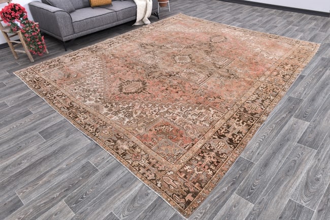 10'1'' x 12'1'' Unique Handmade Vintage Rug - 242385 - 2