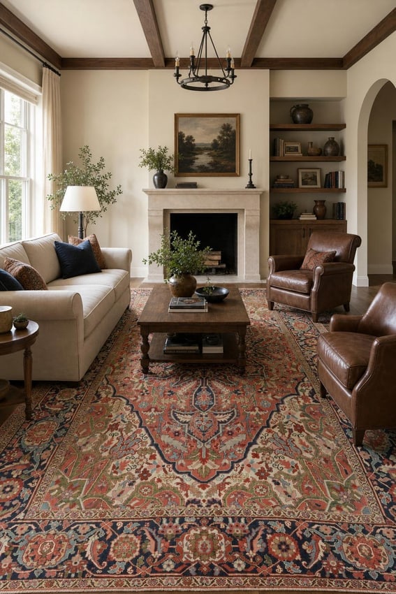 Pre-1900 Antique Heriz Serapi Persian Area Rug 8x12 - 2