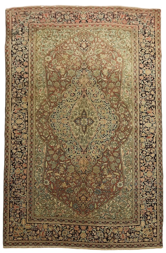 Pre-1900 Antique Sarouk Farahan Persian Wool Rug 4x7 (1 of 17)