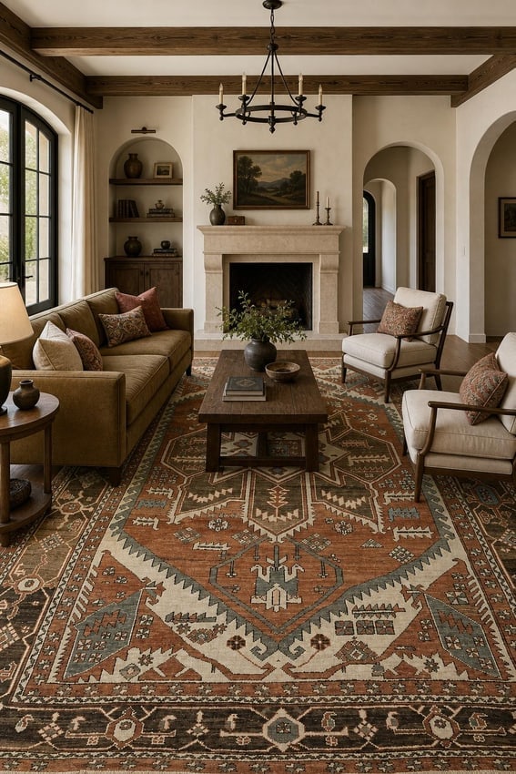 Antique Vegetable Dye Heriz Serapi Persian Area Rug 10x13 - 2