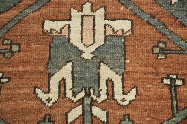 Antique Vegetable Dye Heriz Serapi Persian Area Rug 10x13 - 8