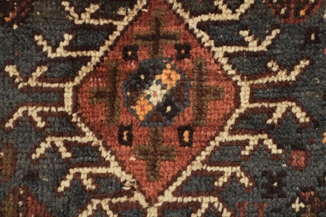 Antique Vegetable Dye Qashqai Persian Area Rug 7x10 - 9
