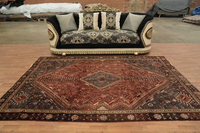 Antique Vegetable Dye Qashqai Persian Area Rug 7x10 - 3