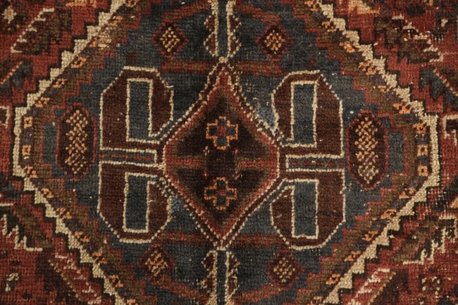 Antique Vegetable Dye Qashqai Persian Area Rug 7x10 - 6
