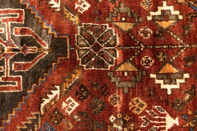Vintage Rusty Red Tribal 5'9X8'5 Shiraz Persian Rug - 10