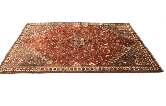 Vintage Rusty Red Tribal 5'9X8'5 Shiraz Persian Rug - 5