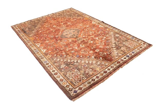 Vintage Rusty Red Tribal 5'9X8'5 Shiraz Persian Rug - 6