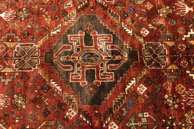Vintage Rusty Red Tribal 5'9X8'5 Shiraz Persian Rug - 8