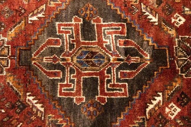 Vintage Rusty Red Tribal 5'9X8'5 Shiraz Persian Rug - 9