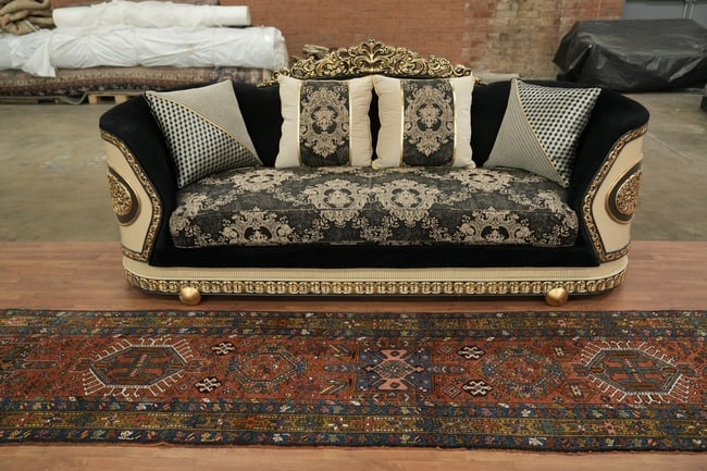 Antique Heriz Serapi Persian Runner Wool Rug 3x13 - 4