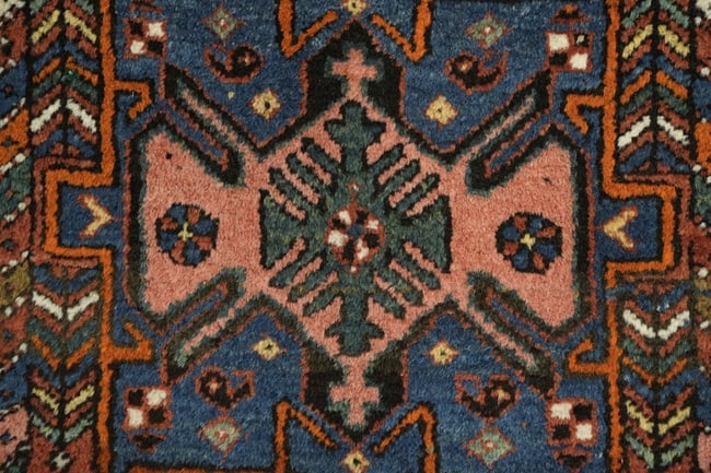 Antique Heriz Serapi Persian Runner Wool Rug 3x13 - 7