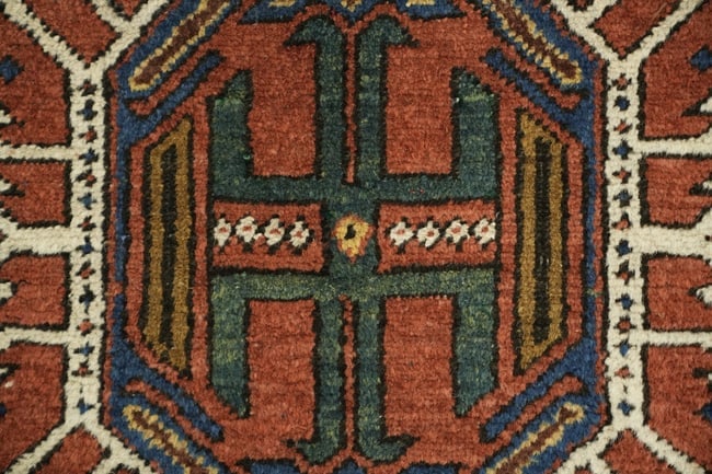 Antique Heriz Serapi Persian Runner Wool Rug 3x13 - 9