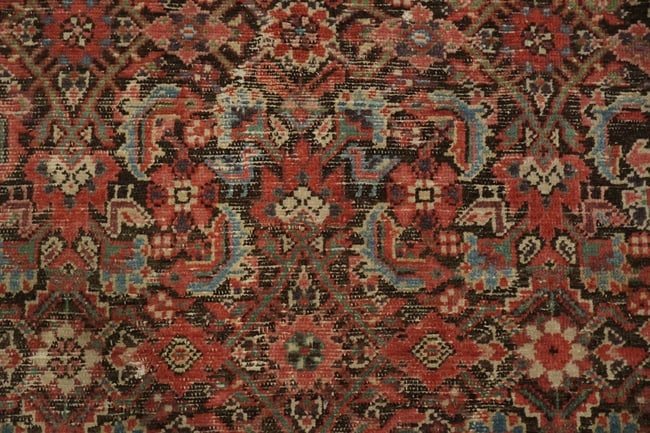 Pre-1900 Antique Malayer Persian Large Wool Rug 7x17 - 10