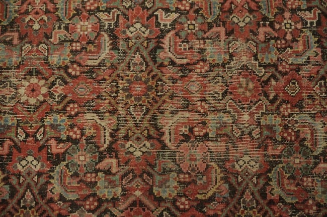Pre-1900 Antique Malayer Persian Large Wool Rug 7x17 - 12