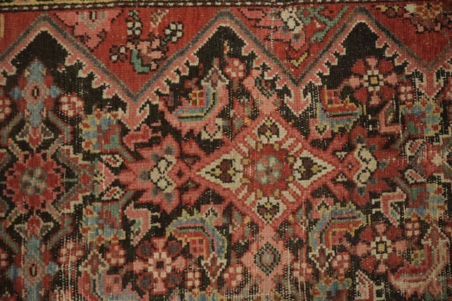 Pre-1900 Antique Malayer Persian Large Wool Rug 7x17 - 13
