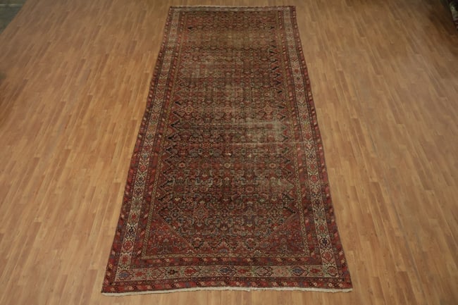 Pre-1900 Antique Malayer Persian Large Wool Rug 7x17 - 4