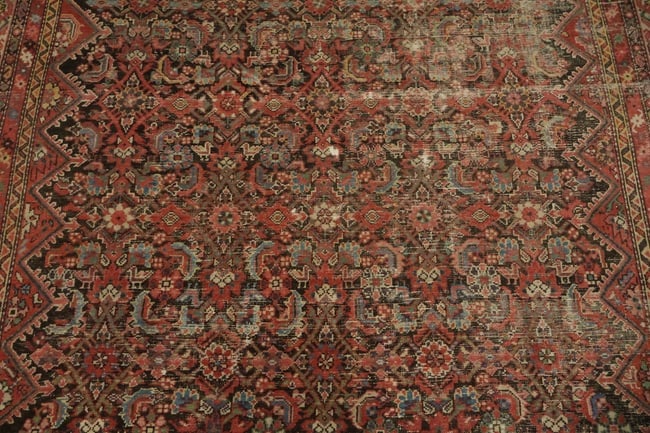 Pre-1900 Antique Malayer Persian Large Wool Rug 7x17 - 6