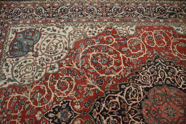 Antique Sarouk Farahan Persian Wool Area Rug 8x11 - 10