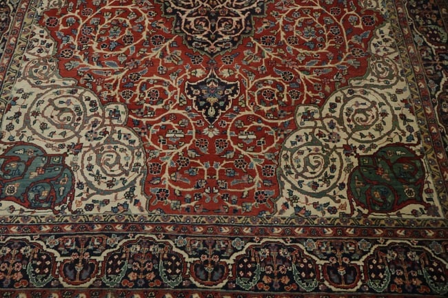 Antique Sarouk Farahan Persian Wool Area Rug 8x11 - 7