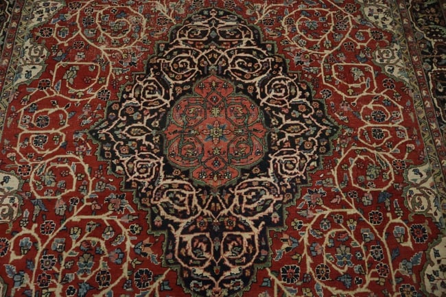 Antique Sarouk Farahan Persian Wool Area Rug 8x11 - 8