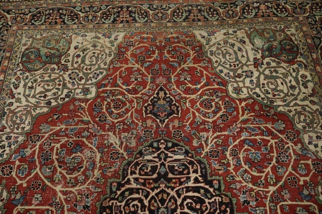 Antique Sarouk Farahan Persian Wool Area Rug 8x11 - 9
