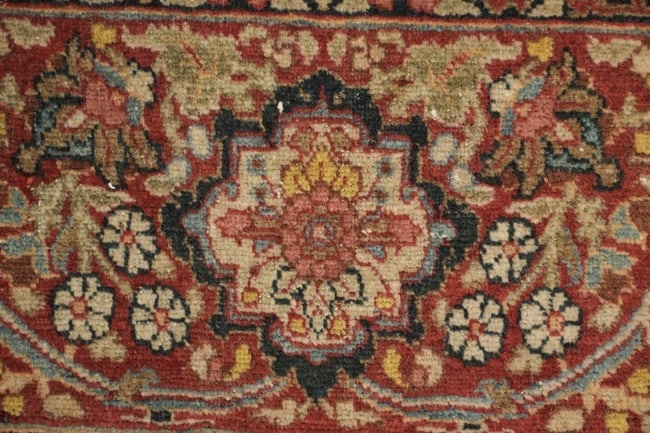 Pre-1900 Antique Vegetable Dye Tabriz Haj Jalili Persian Wool Area Rug 9x13 - 12